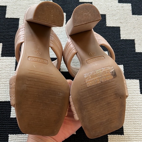 Top Moda Nude Heeled Sandals - Picture 4 of 6